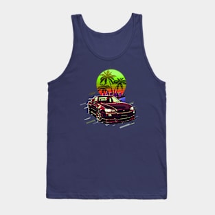 Retro Sunset JDM Cars Tank Top